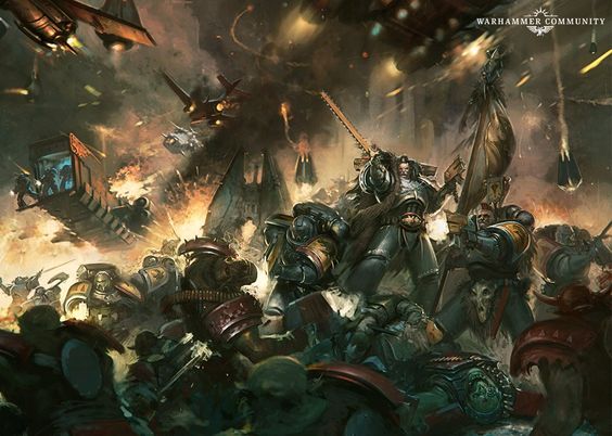 Space wolves attacking other factions